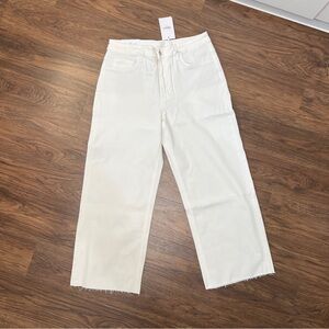 NWT Vervet White Wide Leg Cropped Jean